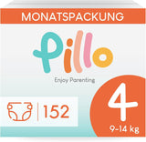 Windeln Pillo 3 – Box mit 168 Windeln, 6 Packungen mit je 28 Windeln, Größe 3 – Midi (6–10 kg) – Windeln für Babys