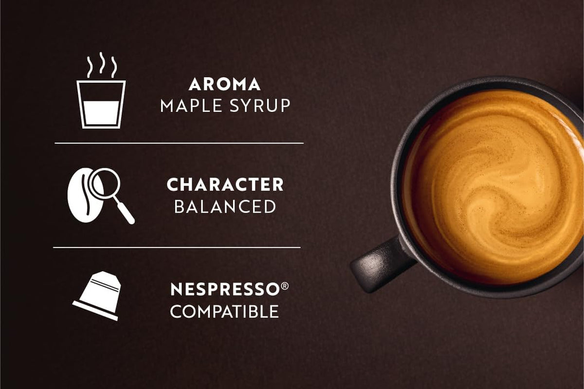 Café Royal Lungo Decaffeinato – Nespresso®-kompatible Kaffeekapseln, 100 % Arabica, Intensität 5/12, Rainforest Alliance, entkoffeiniert, 100 Kapseln