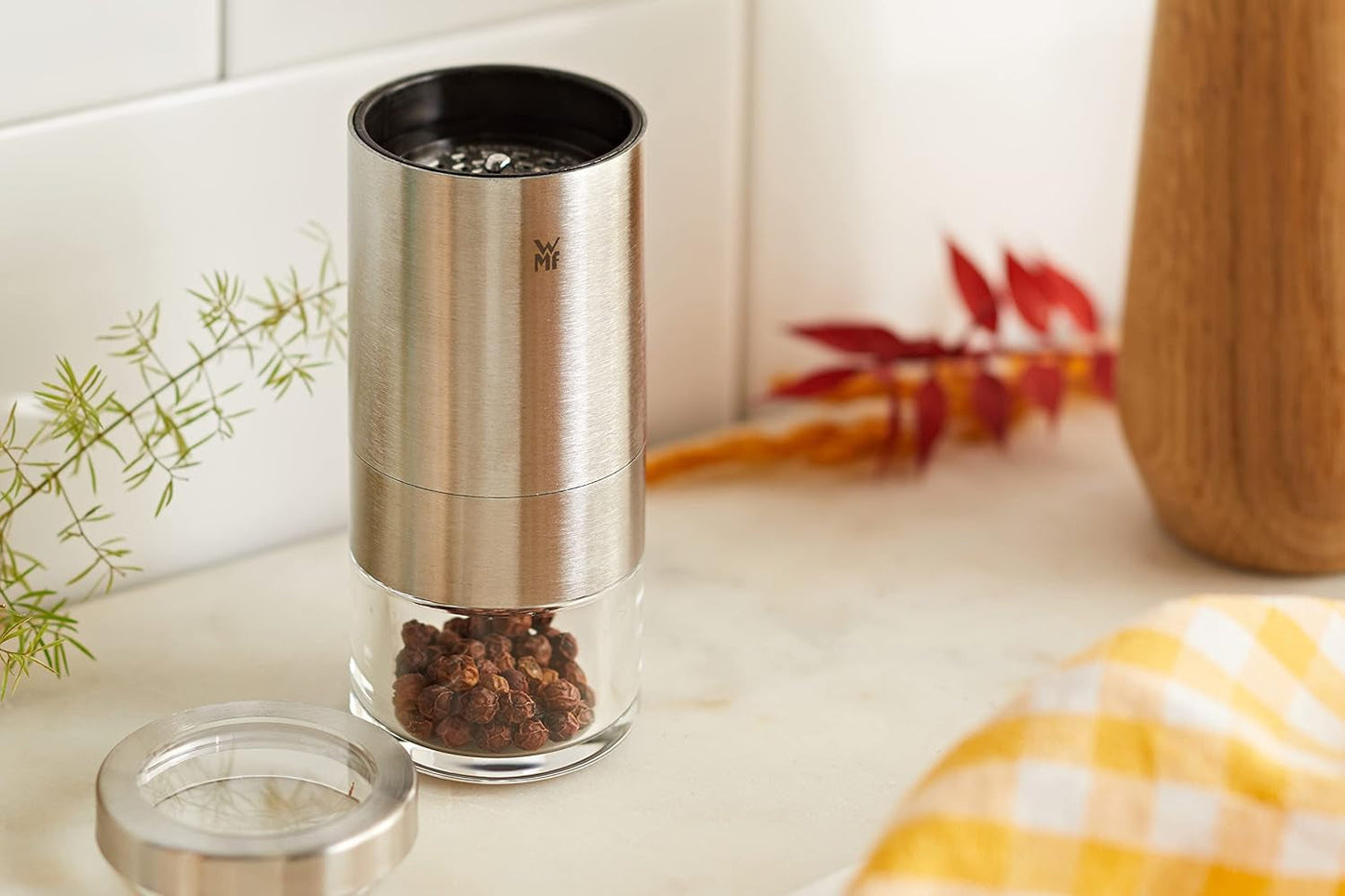 WMF Gourmet Gewürzmühle 10,5 cm, Edelstahl Cromargan Mühlen und Hobel Naty Shop