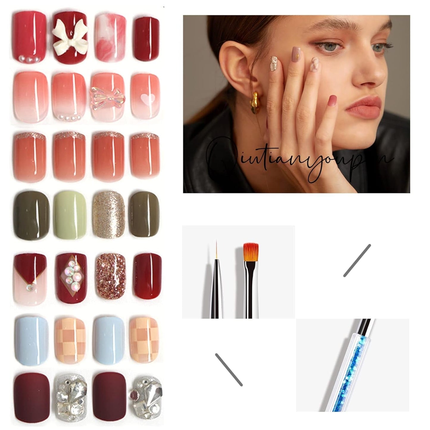 Nagel Art Fineliner Pinsel[5 Stück],Nagel Art Liner Pinsel,Professional Detail Pinselset,Nagellack Pinsel,Für Nail Art Design Painting Salon,Nageldesign Nagel Fußpflege