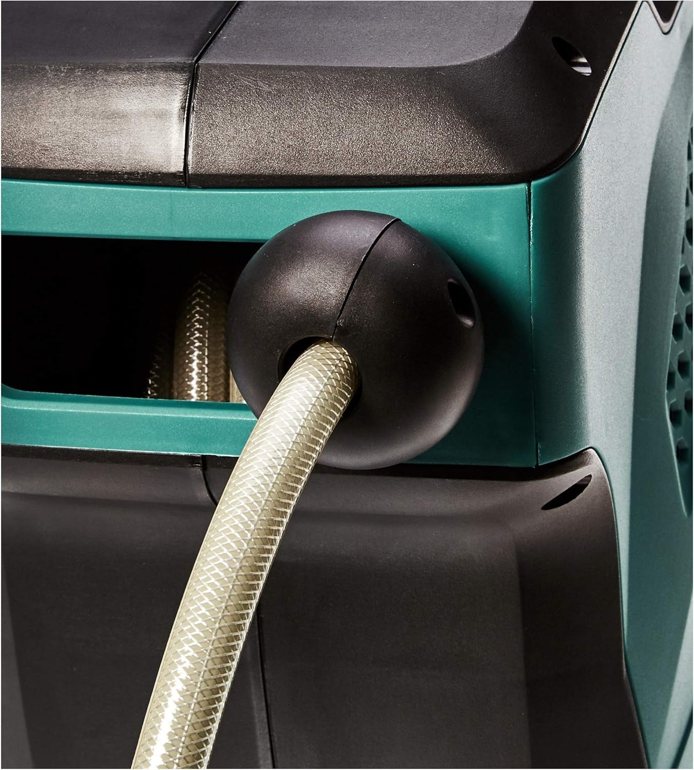 Amazon Basics Wandschlauchtrommel mit Schlauch, selbstaufrollend, 15 m, Marinegrün, Schwarz
