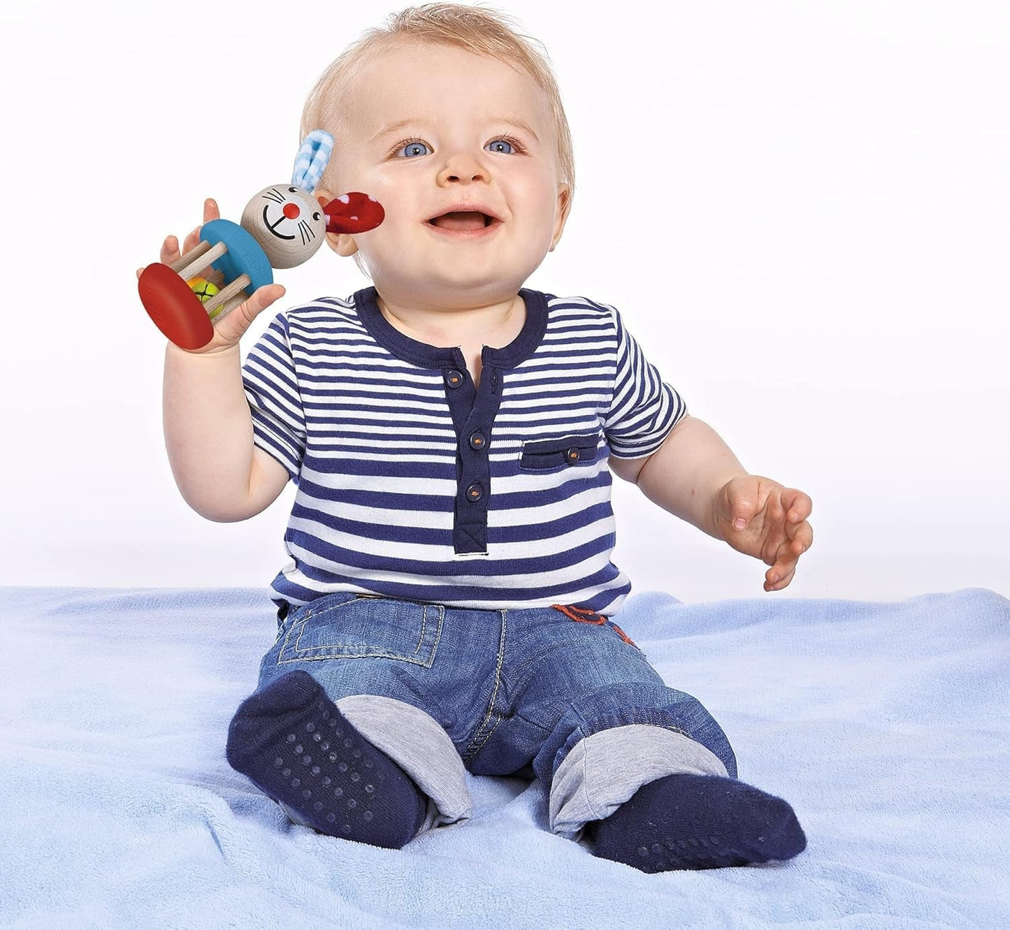 Eichhorn/Heros 100017013 - Rassel für Kinder, Muster - Hase Babyspielzeug Naty Shop