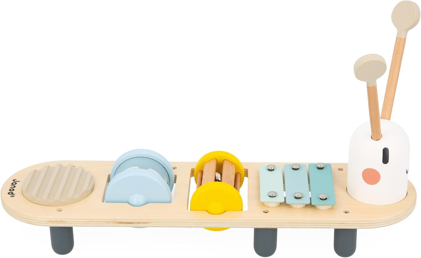 Janod – Musikstücke „Sweet Cocoon“ – 5 musikalische Aktivitäten für Kinder – Frühe musikalische Bildung – FSC-Holzspielzeug – Ab 12 Monaten, J04058 Babyspielzeug Naty Shop