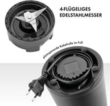 ZWILLING Standmixer, Smoothie Maker, inkl. Trinkflasche mit Verschluss, 600 ml, 300 Watt, Edelstahl/Kunststoff, Schwarz Kitchen Naty Shop