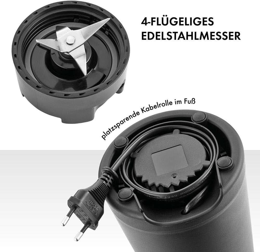 ZWILLING Standmixer, Smoothie Maker, inkl. Trinkflasche mit Verschluss, 600 ml, 300 Watt, Edelstahl/Kunststoff, Schwarz Kitchen Naty Shop