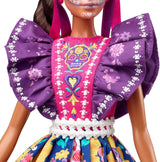 2022 Día De Muertos Barbie-Puppe mit gerüschtem Trachtenkleid, Blumenkranz und Calavera-Gesichtsbemalung, Geschenk für Sammler