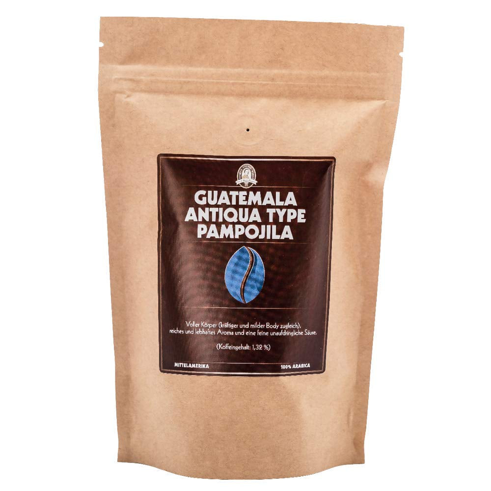 Henry's Kaffee - Guatemala Antiqua Type Pampojila 1000g - lebendiges Aroma - unaufdringliche Säure - erlesene Qualität - Handwerklich in Deutschland geröstet - Kaffeebohnen direkt vom Bauern