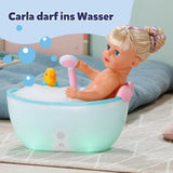BABY born Carla – 43 cm große Puppe – hochwertiges blondes Haar mit Strähnen – keine Batterien erforderlich – geeignet für Kinder ab 4 Jahren – inklusive 7 Zubehörteilen, rosa