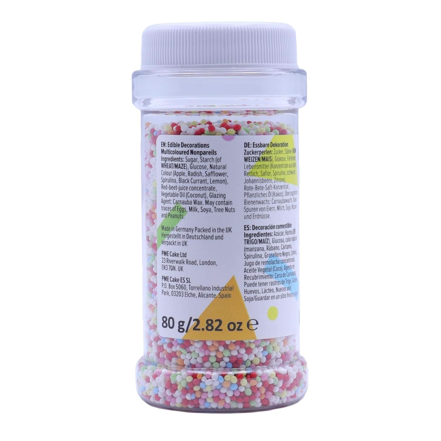 PME Nonpareilles Mehrfarbig, 80 Gramm Streusel Naty Shop