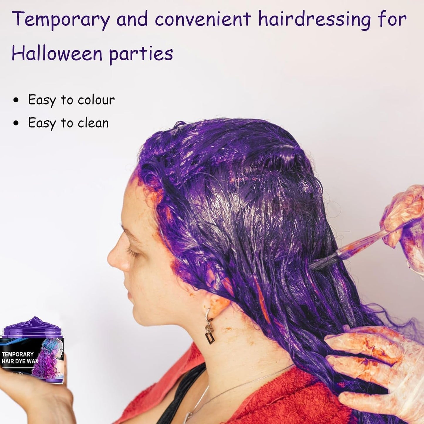 Halloween Temporäre Haarfarbe 4 Farben Haarfarbe Wachs Styling Haarfarbe Für Männer Frauen Halloween Cosplay Party Haarfarbe Naty Shop