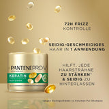 Pantene Pro-V Smooth & Silky Keratin Protect Haarmaske 500 ml für lockiges und trockenes Haar, bis zu 72 Stunden glattes und glänzendes Haar in einer einzigen Anwendung, mit Pro-V-Formel und aktiver Nutri-Plex-Haarmaske Naty Shop
