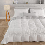 PETTI Artigiani Italiani – Winterdecke für Doppelbett, Maxi, einfarbig, doppelseitig, weiß, grau, 100 % Made in Italy. Steppdecken und Steppdecken Naty Shop Weißgrau Matrimoniale Maxi