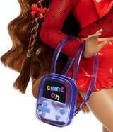 Barbie Dream Besties-Puppe und Zubehör, bewegliche Teresa-Modepuppe mit braunem Haar und Haarspangen, 10-teiliges Videospiel-Thema, HYC23 Naty Shop-Puppen