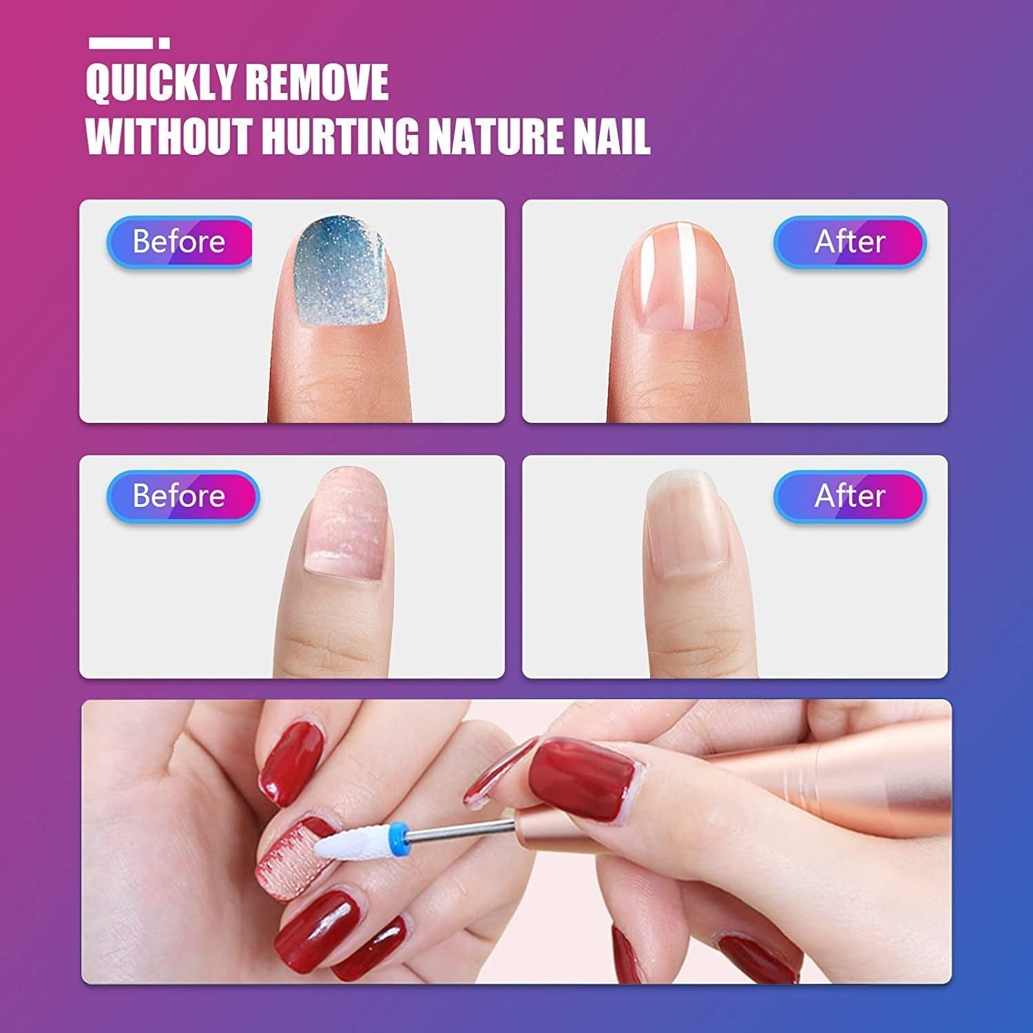 Depvko 30 Stück Nagelfräser Aufsätze Bits, 3/32'' Keramik Bohrer Für Nägel Acryl Diamant-Nagelhaut-Efile-Hartmetall-Retferner Für Zuhause Salon Gel, Maniküre Pediküre-Werkzeuge (Inklusive 3 Etueln)
