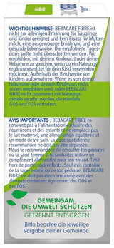 BEBACARE FIBER glutenfreies Nahrungsergänzungsmittel für eine schonende Verdauung, Nahrungsergänzungsmittel für Babys ab der Geburt und Kleinkinder, 1x (20 x 2,2g)