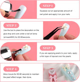 500 Stück 3D Nägel Charm Schleifen Charms Nägel Nail Art Charms Schleife Nagel Charms Nägel Nail Art Schleifen Nageldekorationen Mit Aufnahmewerkzeug Für Frauen Und Mädchen Nagel-Diy-Zubehör
