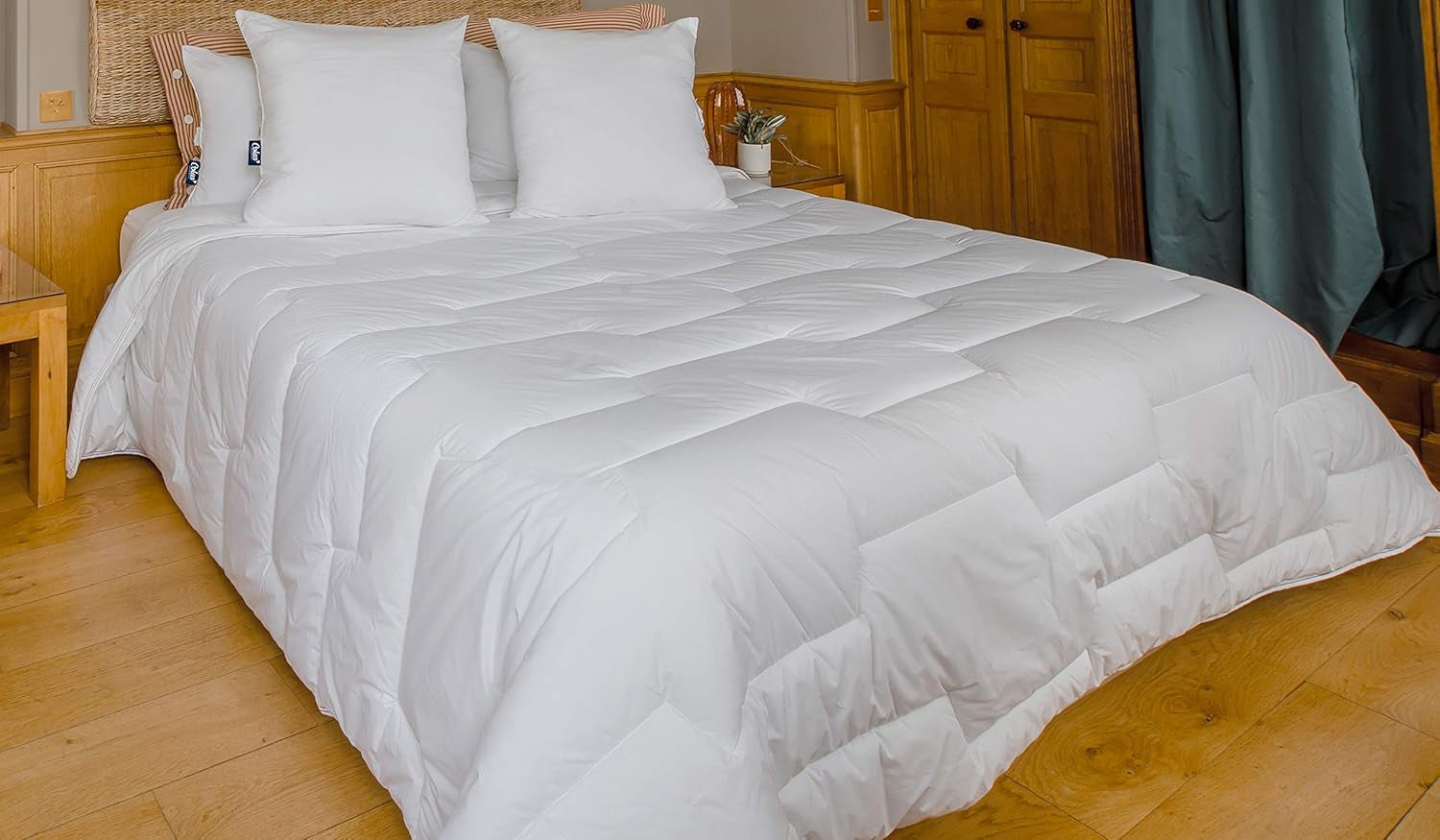 COLAS NORMAND Thermoregulierende Steppdecke, Cool In, Temperiert, 140 x 200 cm, Schweiß, optimale Belüftung, 100 % Perkal, Fresh Feel, Französisch, 53130255, Weiß Steppdecken und Steppdecken Naty Shop