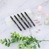 5 Stück Nail Design Dotting Tools Nagelkunst Werkzeug Nagelpunkt Pinsel Punktierung Stift Marbleizing Werkzeug Für Nagelack Maniküre, Schwarz