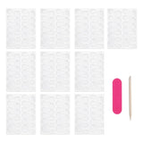 240 Stück Nagelklebepads, Klebefolie für künstliche Nägel, 10 Blatt transparente, atmungsaktive, superklebrige doppelseitige Aufkleber (Gel-Gelee) für Maniküre und künstliche Nägel, inklusive Maniküre-Set