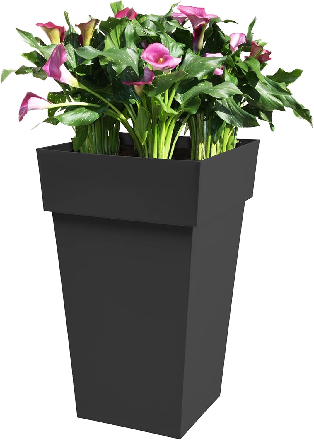 Plastiques 13635 G.ANT SX3 Blumentöpfe aus Polypropylen Toskana, 39 x 39 x 65 cm, grau