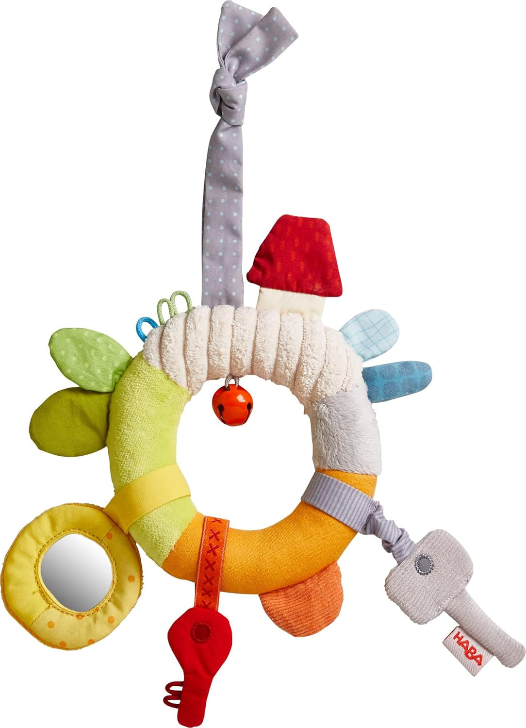 HABA 306453 - Hängefigur Erstes Schlüsselbund, bewegliche und Hängefiguren ab 6 Monaten Babyspielzeug Naty Shop Standardtitel