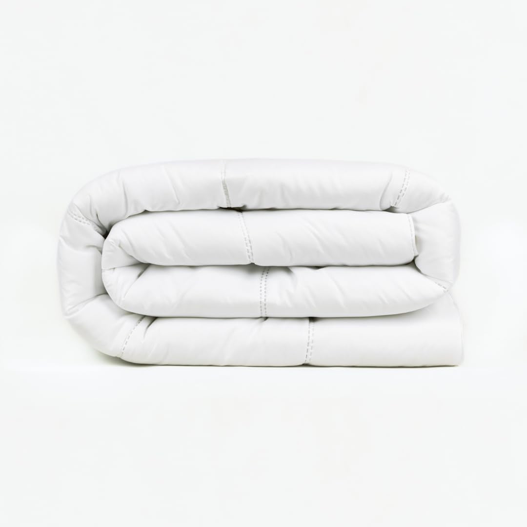 Bettdecke TRAMAS+ 200 Gr/M² für Betten aus silikonisierten Hohlfasern – 150 x 220 cm – Öko-Tex-zertifiziert – weiß, weich, warm, minimalistisch – Bett 90 cm Steppdecken und Steppdecken Naty Shop 150 x 220 cm