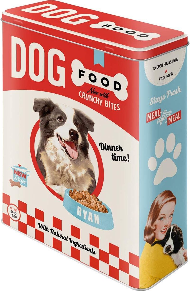 Nostalgic-Art Retro-Aufbewahrungsbox XL, 4 l, Hundefutter – Geschenkidee für Hundebesitzer, Trockenfutter-Aufbewahrungsbox, Vintage-Design. Futteraufbewahrungsboxen Naty Shop im Vintage-Design