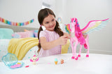 Barbie A Hidden Magic Pegasus – interaktives Spielzeug mit Lichtern und Geräuschen, 10 Zubehörteile, Regenbogenflügel, für Kinder ab 3 Jahren, HLC41 Naty Shop Dolls