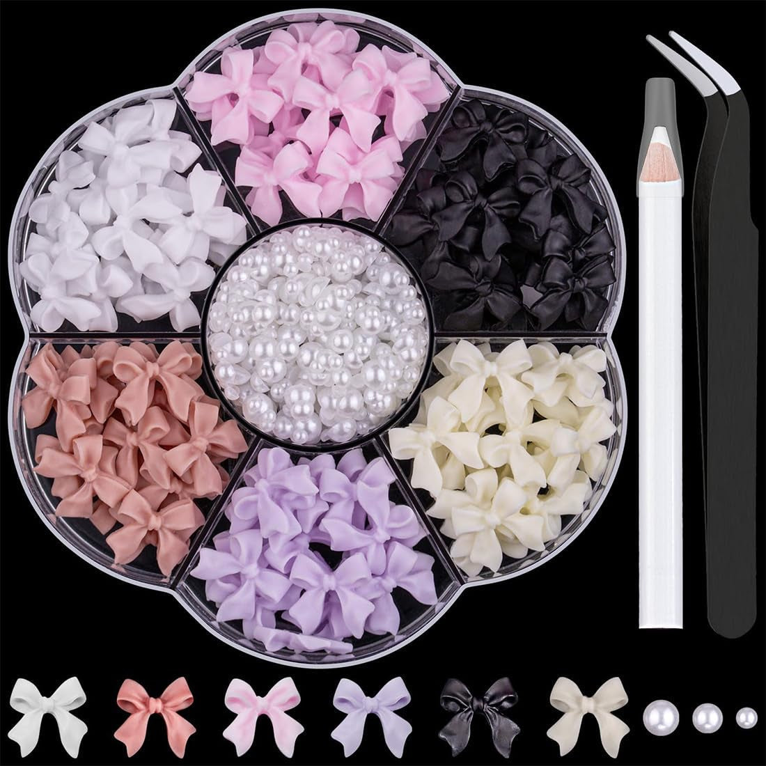 1 Karton Nail Art Charms, 3D Flowers Nagelkunst Charms, Acryl Blumen Nagel Strass Mit Ornamenten, Nagel Edelsteine, Nagel Zubehör Für Mädchen, Nagelkunst Dekoration, DIY Handwerk Nagel Design