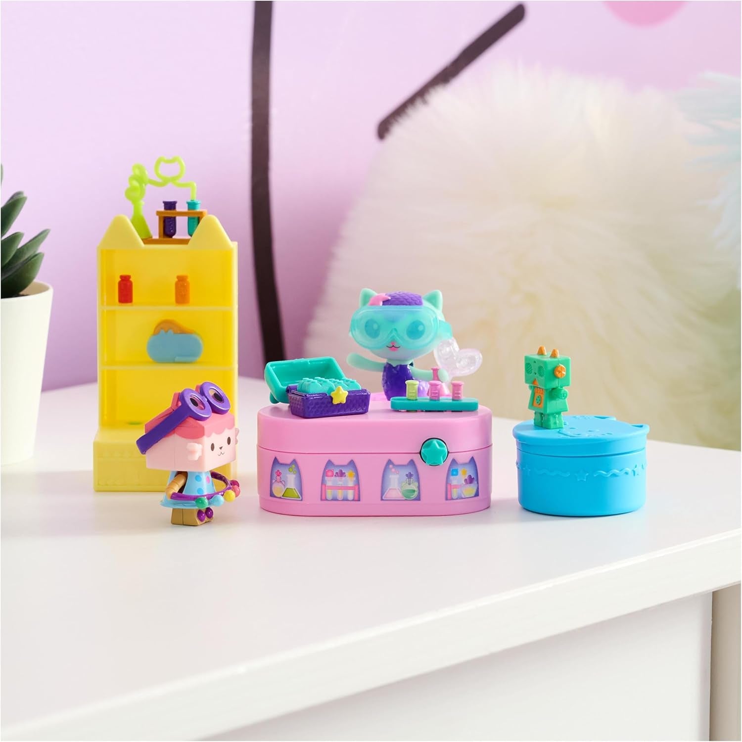 Gabby™S Puppenhaus, Bobble Kitty-Möbelpaket mit Erdmännchen-Katzenfigur mit Puppenhausmöbeln und Zubehör, ab 3 Jahren. Puppenhäuser Naty Shop
