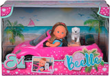 Simba 105731539 - Evi Love Beetle Evi's, Evi mit Auto, Auto: 22 cm, mit Hund, Modepuppe, 12 cm, für Kinder ab 3 Jahren