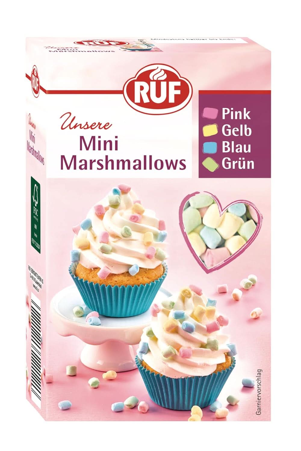 RUF Mini Marshmallows, Pastellfarben, 45 Gramm Naty Shop Mini Marshmallows 45 Gramm