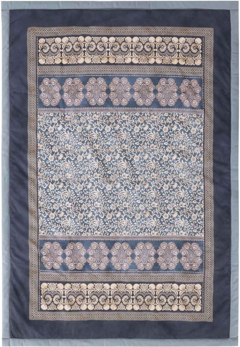BASSETTI karierte Baumwolle TORCELLO Farbe DUNKELBLAU B1 Größe 135X190 Bettdecken und Steppdecken Naty Shop Silber 135X190