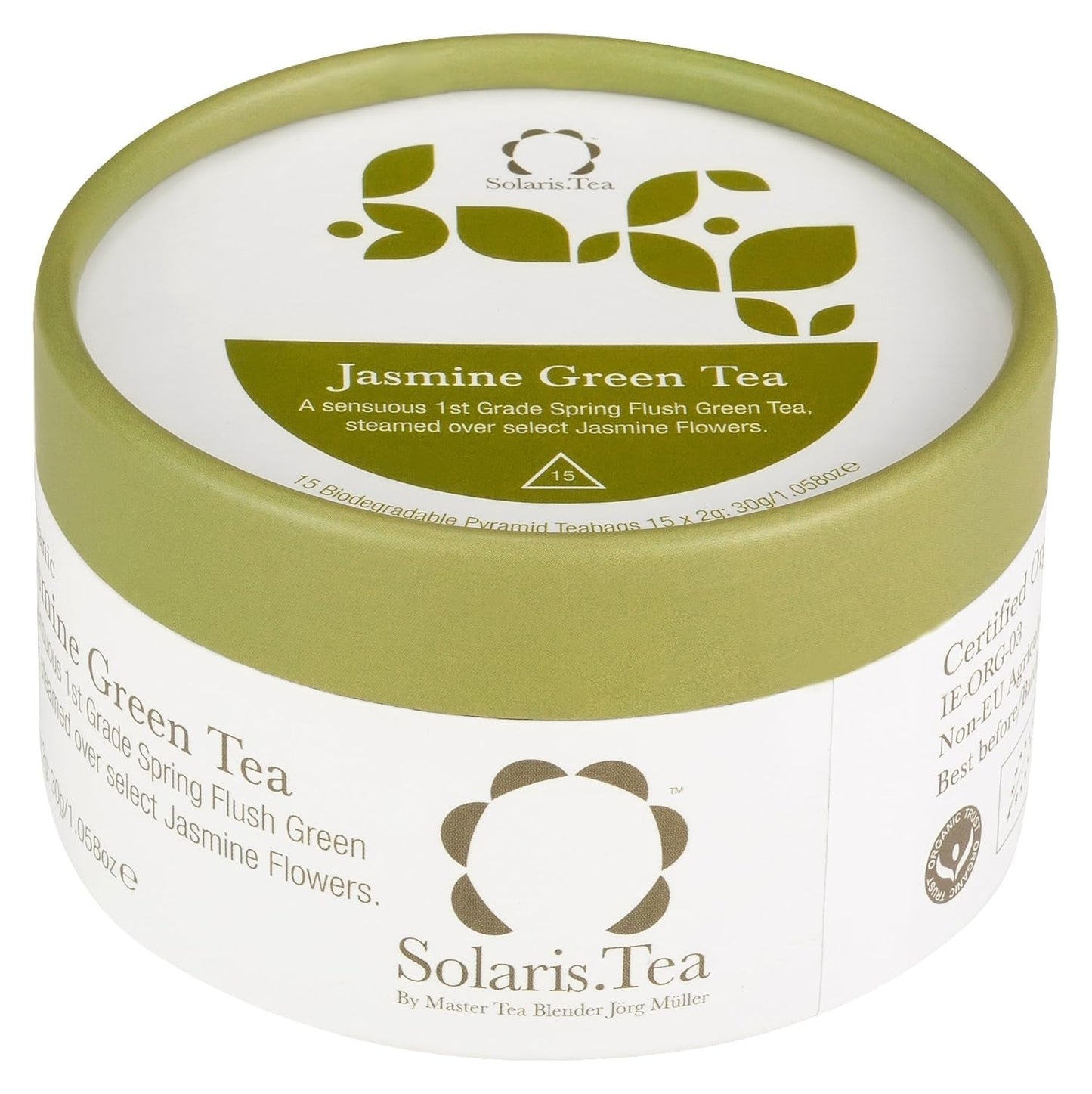 Bio-Jasmin-Grüntee, 15 Seidenteebeutel, 1 Packung (1 x 30 g)