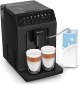 Krups EA897B Evidence ECOdesign automatische Espressomaschine, automatische Espresso- und Cappuccino-Funktion, Quattro Force-Technologie, One-Touch-Milchbecher, 8 Voreinstellungen, Milchsystem, 1450 W