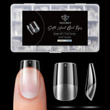 Modelones Nagelspitzen 510 Stück – Full-Cover-Nagelspitzen-Set, Gel-Spitzen-Set, vorpolierte PMMA-Harz-Nagelspitzen, künstliche Nägel zum Aufkleben von Nagelkunst-DIY, kurzes Squoval