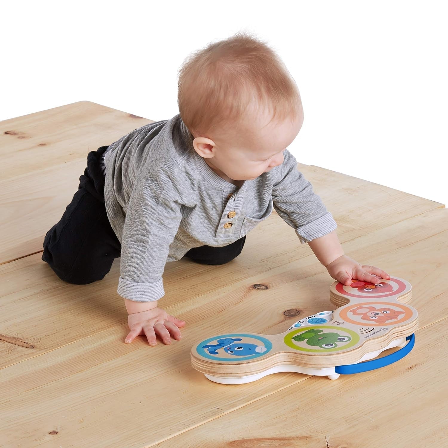 Baby Einstein Magic Touch Musikspielzeug mit Holztrommel für 6 Monate und älter & Hape Pinguin Musikalischer Wobbler, bunte Wackelmelodie, Roly-Poly-Spielzeug für 6 Monate und älter Bebe Toys Naty Shop