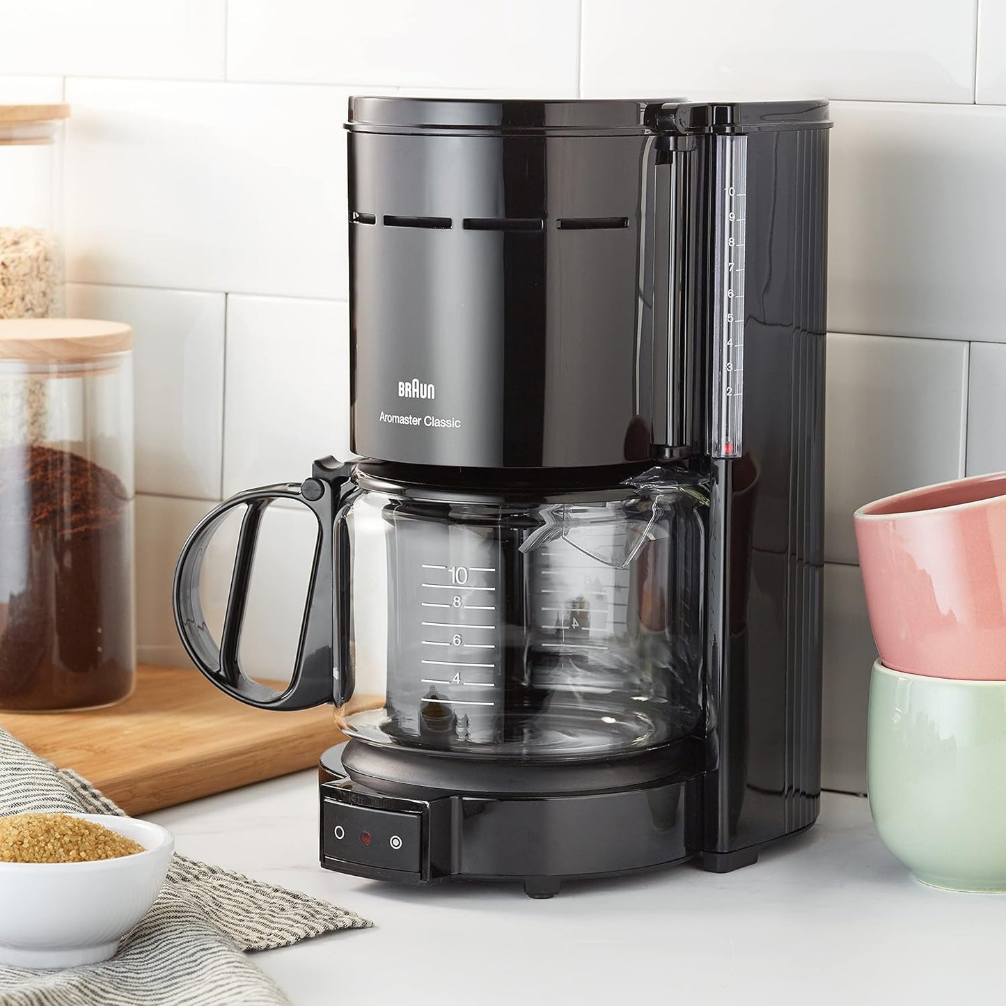 Braun KF 47 BK Espressomaschine – Espressomaschine mit Filter und Glaskaraffe für klassischen Filterkaffee, aromatischer Kaffee dank OptiBrew-System, Anti-Tropf-System, automatische Abschaltung, schwarz