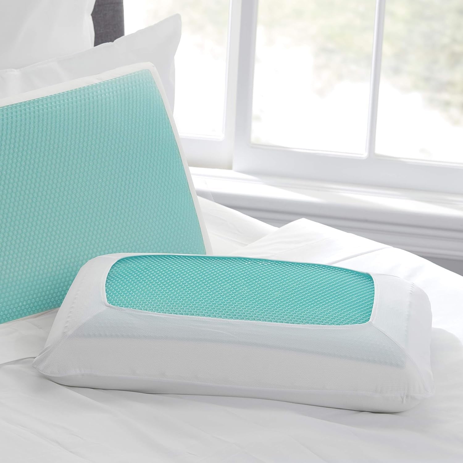 Sealy SE '19 Essentials SM Aqua Bubble Gel Sheet, 1 MC (US) Kissen, Weiß, 61 x 40 x 14 cm Naty Shop Standardkissen
