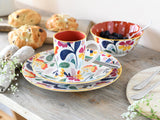 CreaTable, 17407, Serie Folklore, 16-teiliges Tafelservice für 4 Personen, Kombiservice aus Porzellan, spülmaschinen- und mikrowellengeeignet, hochwertige Verarbeitung