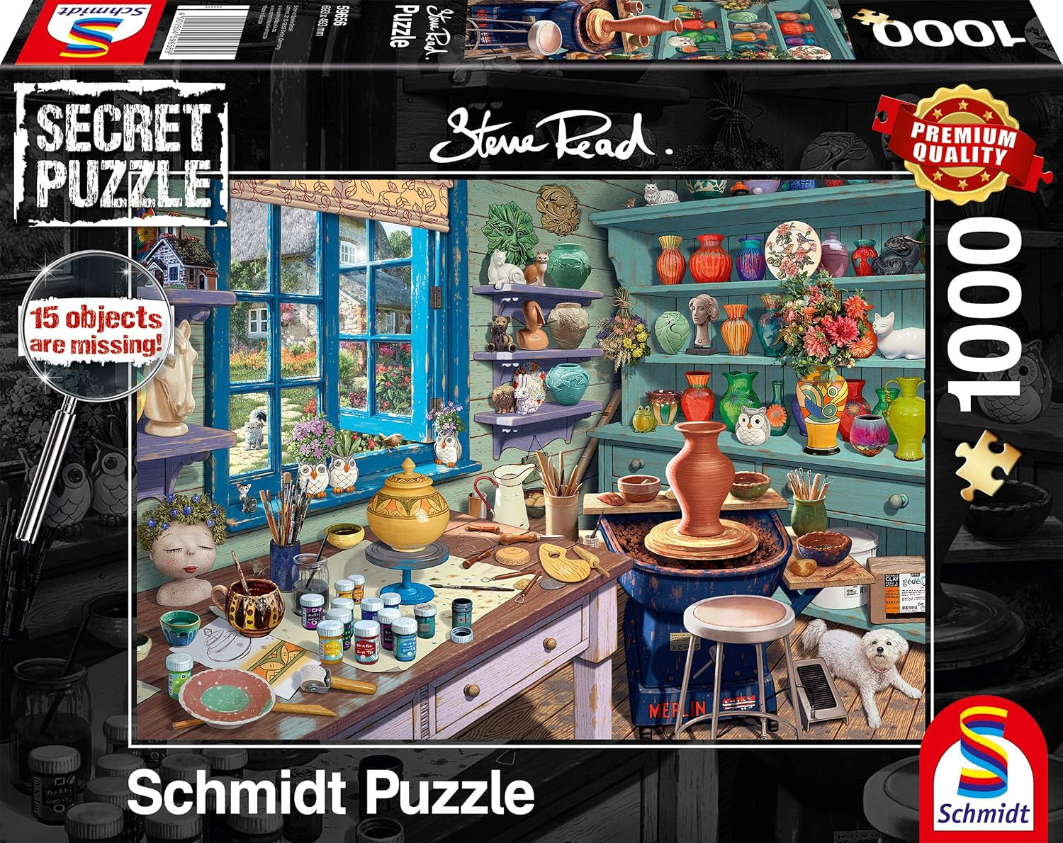 Schmidt Spiele 59656 Artist's Studio 1000 Teile Secret Puzzle Puzzle Naty Shop Standardtitel