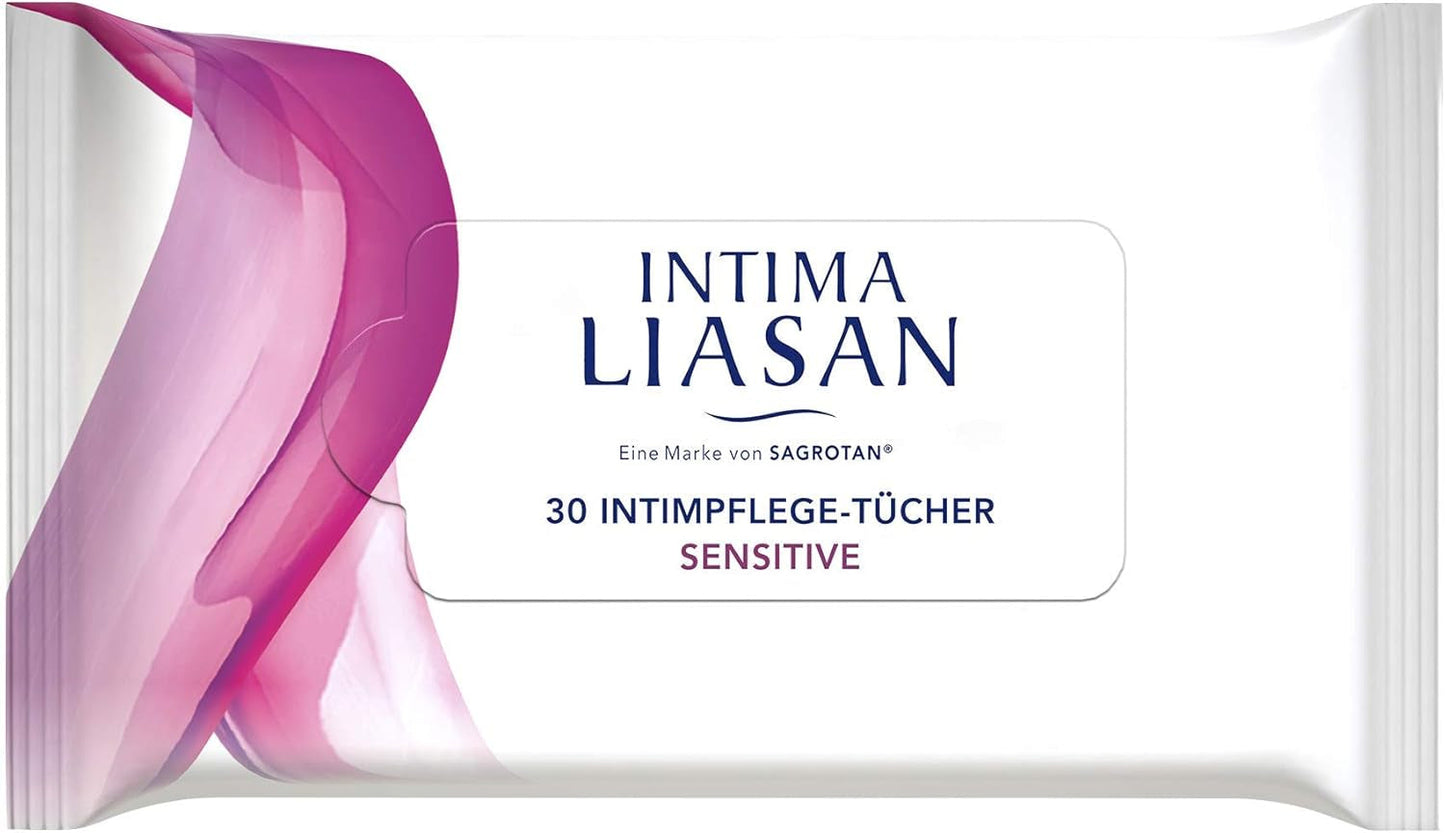 Intima Liasan von Sagrotan Sensitive Intimbinden, seifenfrei und alkoholfrei, 30 Stück