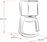 Melitta Enjoy Top Therm – Espressomaschine mit Filter und Thermokaraffe aus Edelstahl, für bis zu 10 Tassen Kaffee, Schwarz/Edelstahl