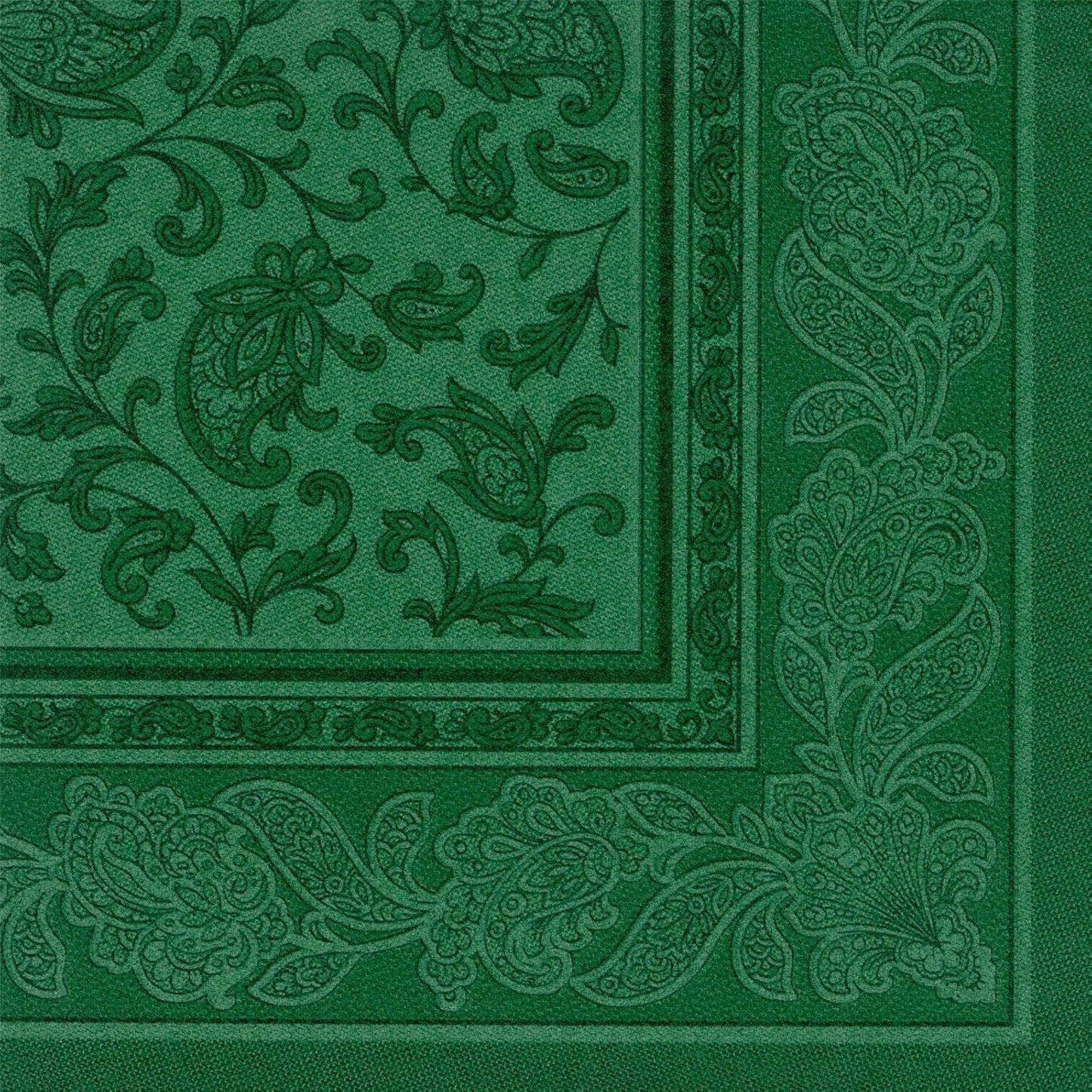 50 Servietten „ROYAL Collection“ 1/4 Falz 40 cm x 40 cm dunkelgrün „Ornaments“