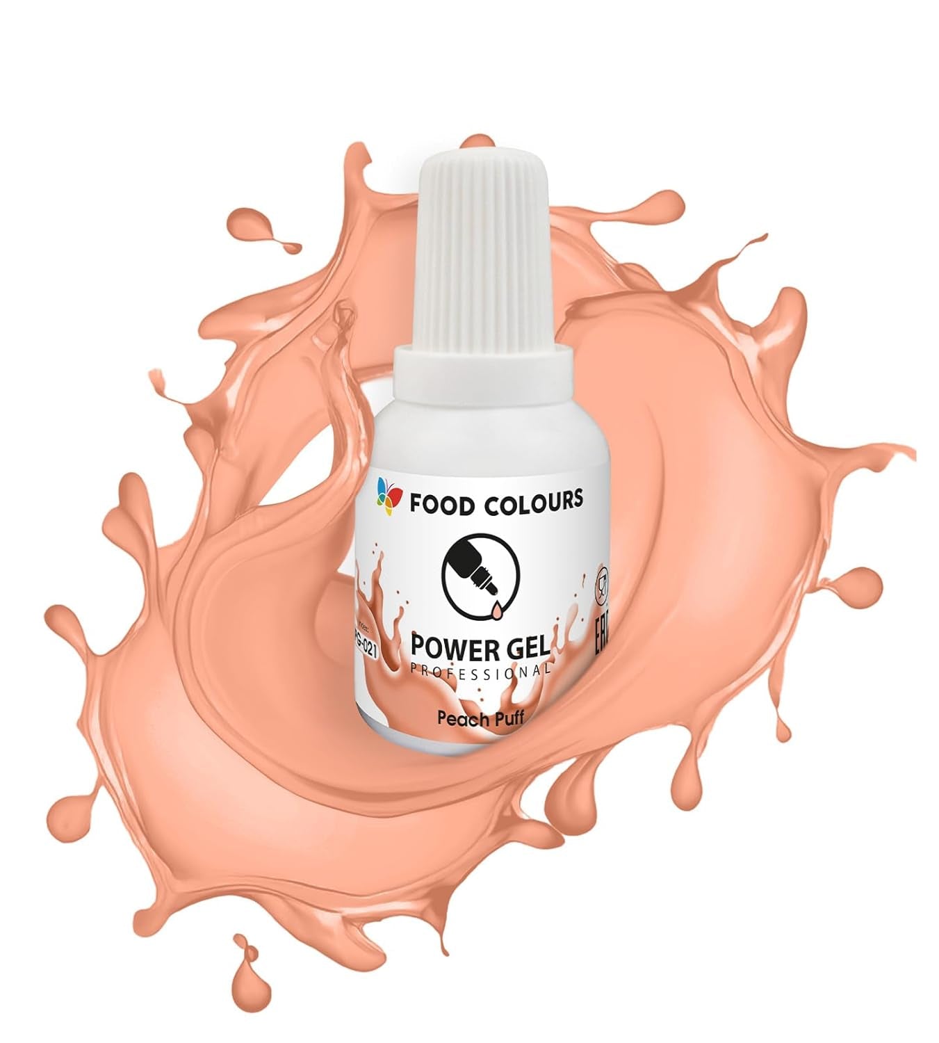 Gel-Lebensmittelfarbe, Beige, Champagnerfarbe, 20 g. Lebensmittelfarbe für ein breites Anwendungsspektrum zum Dekorieren von Kuchen, Torten, Sahne, Biskuit, Royal Icing, Macarons.
