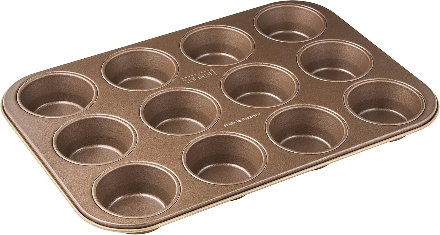 Zenker, Muffinform Durchmesser Ø 7 cm, MOJAVE GOLD Formen und Backbleche Naty Shop