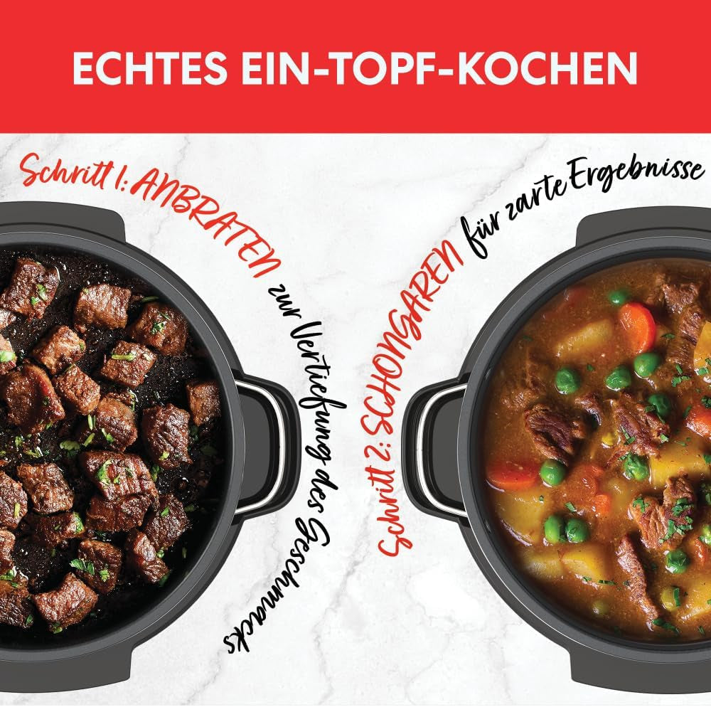 Instant Pot Superior Slow Cooker, 7,1 l Multikocher, 4 Kochfunktionen, 800 W Slow Cooker Naty Shop