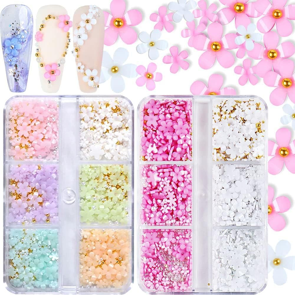 GZMAYUEN 920 Stück Gold Silber Flatback Perlen Für Nägel, Halbrunde Weiße Beige Nagelperlen, Kleine Halbrunde Flatback Perlen Für DIY Nail Art Decor