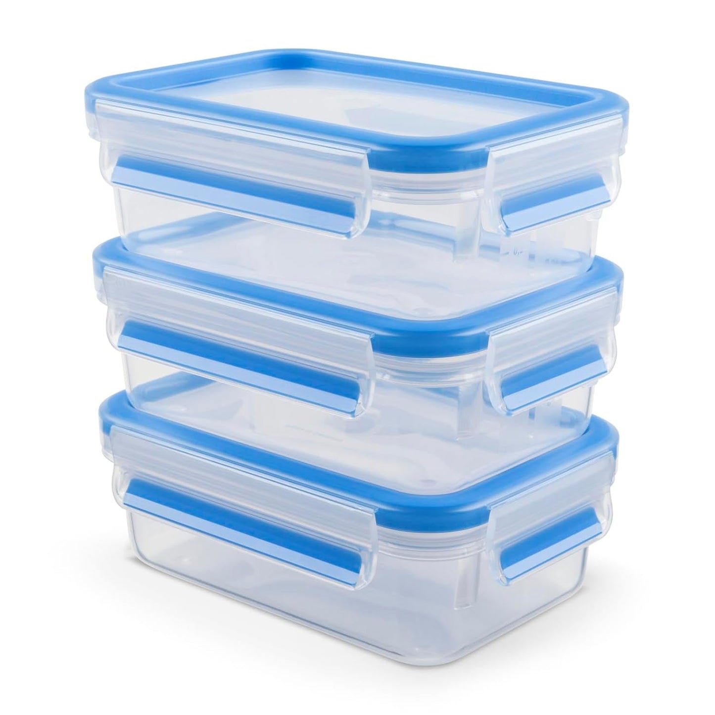 Emsa 508558 Clip & Close Frischhaltedosen | 3-teiliges Set | 3 x 1 Liter | -40 bis +100 Grad | Kunststoff | 100 % versiegelt | Spezielles Siegel für die Frischhalteboxen von Naty Shop
