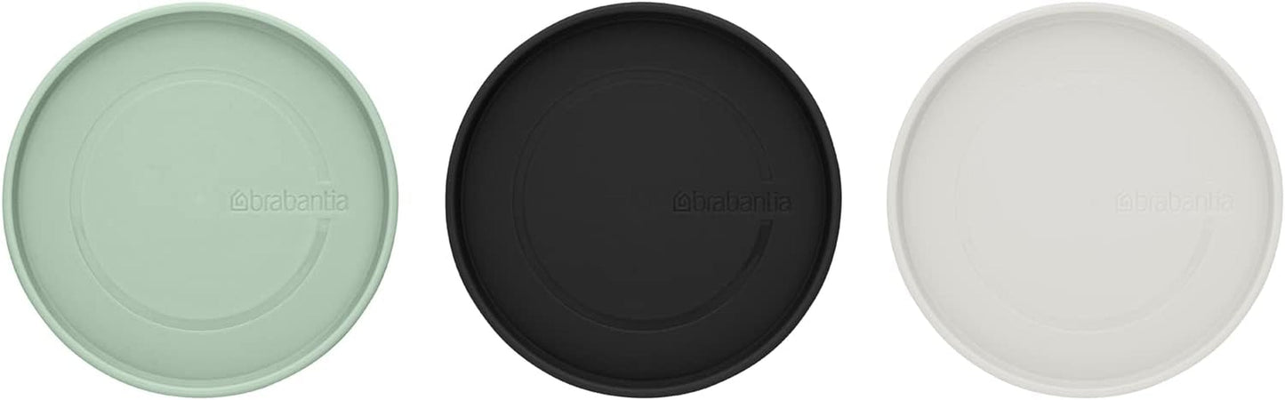Brabantia – Stapelbarer Glasbehälter mit Deckel – 3er-Set – Lebensmittelaufbewahrung – hält Lebensmittel länger frisch – Silikondichtung – spülmaschinenfest – Dunkelgrau/Hellgrau/Jadegrün – 0,3 l/0,6 l/1,1 l Lebensmittelaufbewahrungsboxen Naty Shop